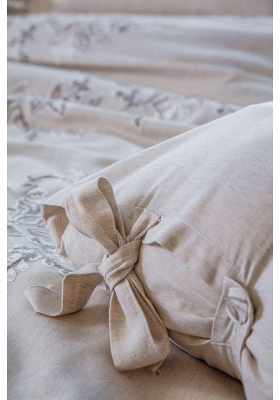 Ecocotton Libera Krem/bej Çift Kişilik %100 Organik Pamuk Nevresim Takımı Krem - Bej