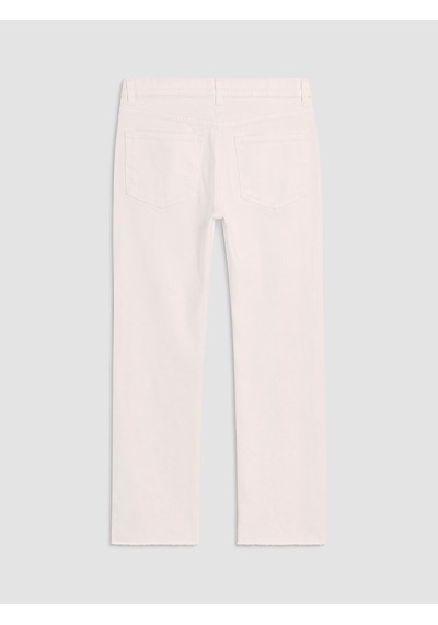 Lcw Modest Ekru Yüksek Bel Crop Flare Kadın Jean Pantolon