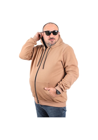Moc Grande Mocgrande Büyük Beden Unisex Kapüşonlu 3Ip Sweat 11701 S.Kahve Kahverengi