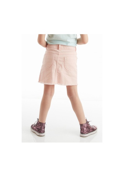 Denokids Pembe Denim Mini Kız Etek Pembe