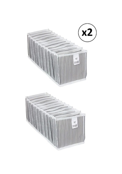 Akordiyon Organizer Çekmece İçi Düzenleyici Medium 2 Adet Kumaş Gri Tr Diğer