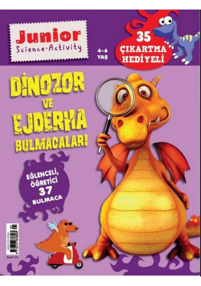 Junıor Eğlenceli Ejderha Öğretici 37 Bulmaca 35 Çıkartma