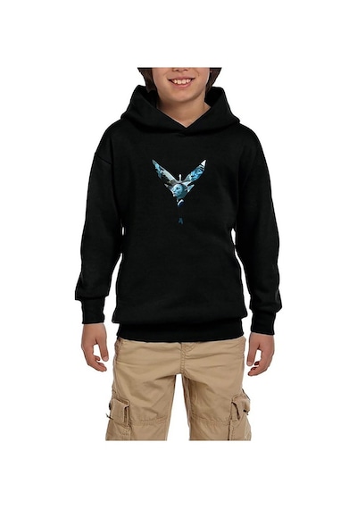 Zepplin Giyim Avatar The Way Of Water Butterfly Siyah Çocuk Kapşonlu Sweatshirt