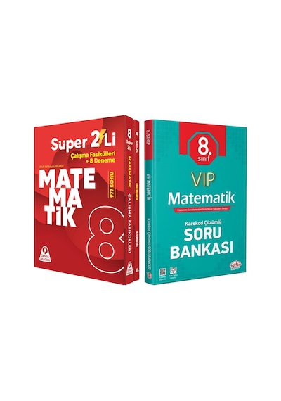 Örnek Akademi 8. Sınıf Süper İkili Matematik Seti Ve Editör Vip Soru Bankası Seti 2 Kitap