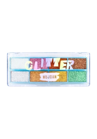 8 Renk Yaz Glitter Far Paleti - 2'li Set Çok Renkli