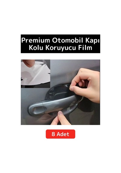 Özel Üretim Otomobil Kapı Yuvası Kapı Kolu Çizilme Aşınma Darbe Koruyucu Film 8'li Set