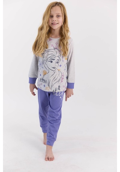 Frozen Lisanslı Elsa Karmelanj Kız Çocuk Pijama Takımı 5274-27950 Kar Melanj