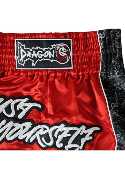 Dragondo Mt3409 Trust Yourself Kırmızı Muay Thai Kick Boks Şortu Kırmızı