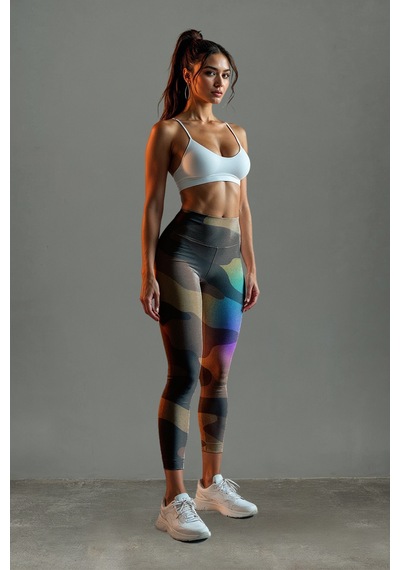 Jolt Sport Kadın Yüksek Bel Desenli Uzun Spor Taytı Model No : 050 - Jolt0089 Çok Renkli