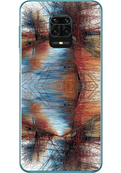 Redmi Note 9s Uyumlu Karışık Çizgiler Baskılı Silikon Kılıf Renkli