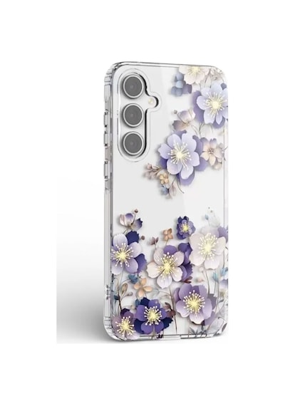 Samsung Galaxy Uyumlu A06 Kılıf Solmayan Imd Baskı Desenli, Şeffaf Tpu+pc Botanik Kapak