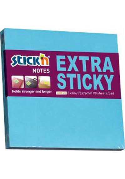 Hopax Stıckn Yapışkanlı Not Kağıdı Extra 90 Yp 76x76 Neon Mavi He21673
