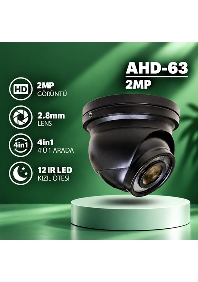 Ds Ahd-63 2mp 1080p Sabit Araç Kamerası 2.8mm Geniş Açılı 12 Ir Led Gece Görüşlü Metal Kasa Ağır Hizmet Mobil Güvenlik Kamerası