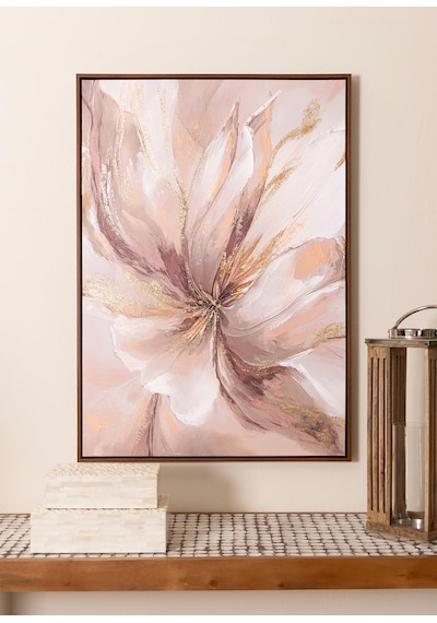 The Mia Neutral Floral Kanvas Tablo 70x100 Cm Tbl0106