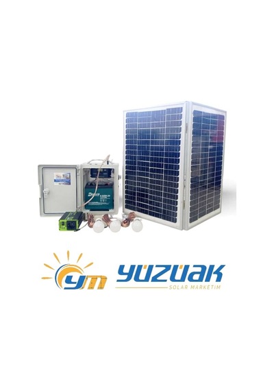 Yüzüak 24 AH Akü 100W Panelli TV-Laptop-Lamba ve Telefon Şarj Sistemi