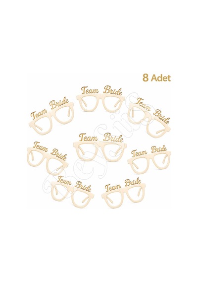 Bride To Be Konsepti Kağıt Gözlük Rose Gold 8 Adet Tüm Yaşlar