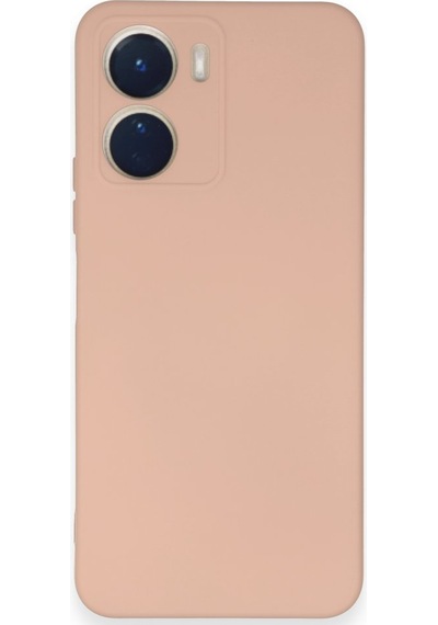 Vivo Y16 İçi Kadife Kaplı Esnek Silikon Kapak Ryc/ Nano Lansman Pudra