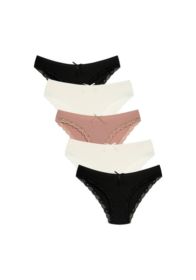 New Lilla 1901 Kaşkorse Dantel Paça Bikini Külot Paketi (555343949)