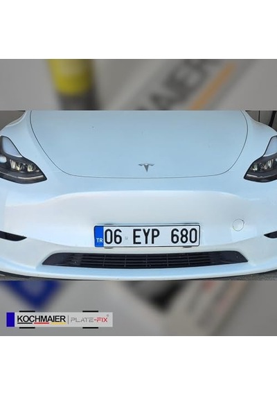 Plate-fix Çerçevesiz Takmatik Araç Plakalık Seti - Yeni Nesil Görünmez Plaka Altlığı, Gizli Plaka Sabitleme Aparatı 2 Adet - Set Ön Ve Arka