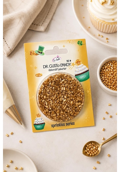Dr. Gusto Altın Candy Sanding Pasta Süsleme Şekeri