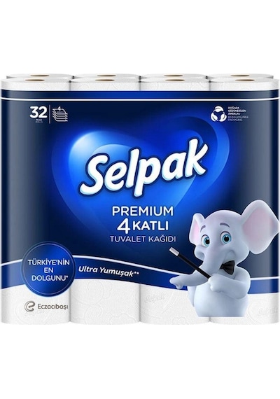 Selpak 32'lı Tuvalet Kagıdı Premıum 4 Katlı 1 Adet