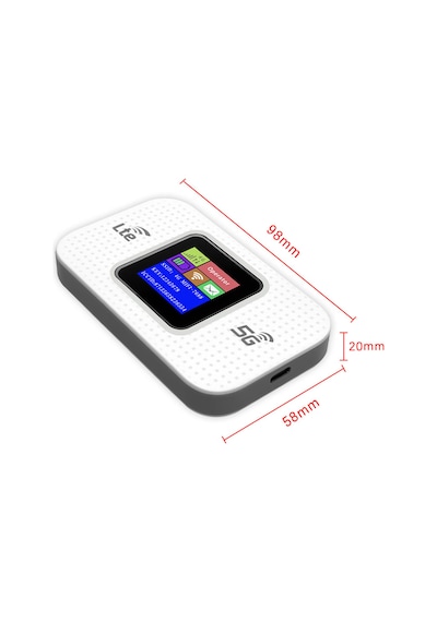 Thentech Mobil Wifi Router Tasinabilir 4g 5g Lte Sim Kartli Modem 3000mah Bataryali Ekranli Kablosuz Dagitici