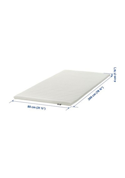 Ikea Näsfjället Tek Kişilik Yatak Pedi, Beyaz, 80x200 Cm