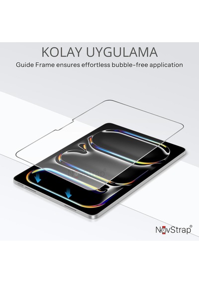Novstrap Apple Uyumlu iPad  Pro 11 İnç 5. Nesil M4 2024 İle Nano Esnek Cam Ekran Koruyucu A2836 A2837
