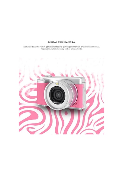 Torima CMR45 Dijital Mini Fotoğraf Video Kamera Pembe