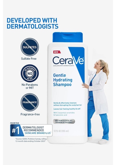 Cerave Nazik Nemlendirici Şampuan 355ml Tüm Saçlar
