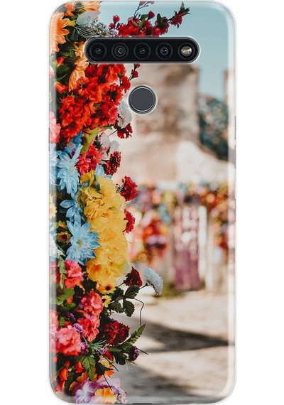 LG Uyumlu K61 Kılıf Desenli Gerçek Çiçekler 1743