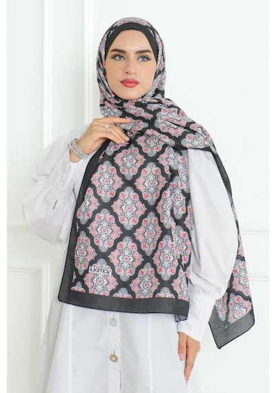 Peril Desenli Soft Şal 1153 - Siyah