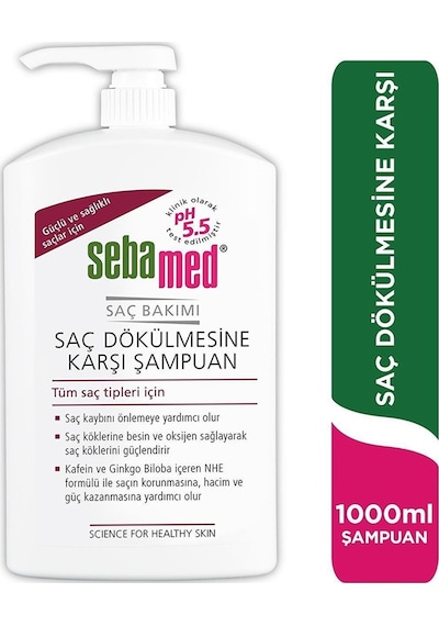Sebamed Saç Dökülmesine Karşı Etkili Kafein ve Ginkgo Biloba İçerikli Şampuan 1 L