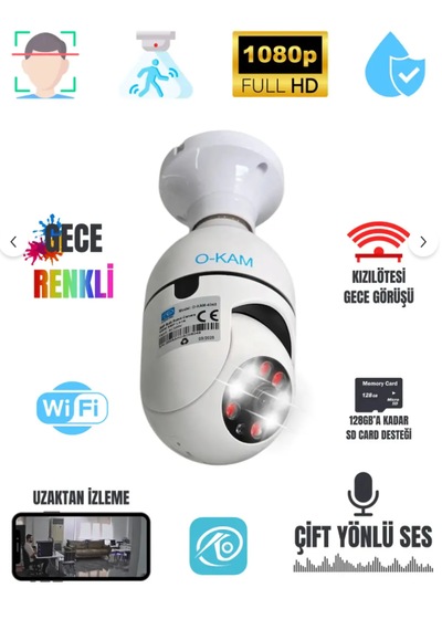 O-kam-4045 2mp Ampül Kamera 4mm Lens Wifili