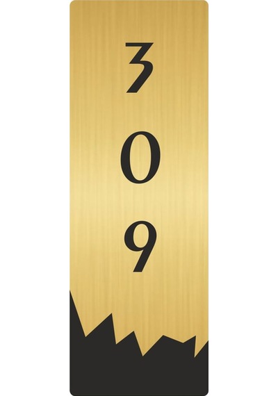 Metal Departman Kapı İsimliği, Yönlendirme Levhası 309 Dikey 5x20 Cm Altın Renk