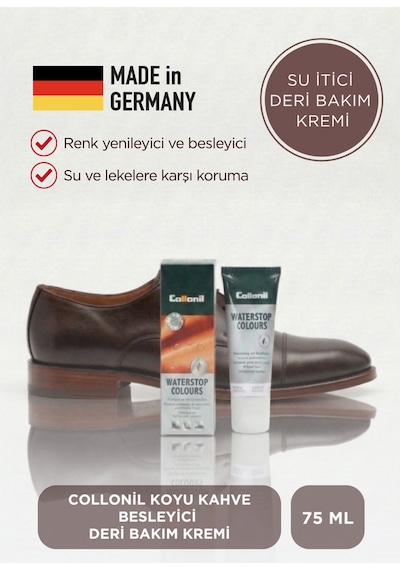 Collonil Tuna Waterstop Besleyici Ve Su İtici Koyu Kahverengi Deri Bakım Kremi 75 Ml Badem Yağlı 399 Diğer