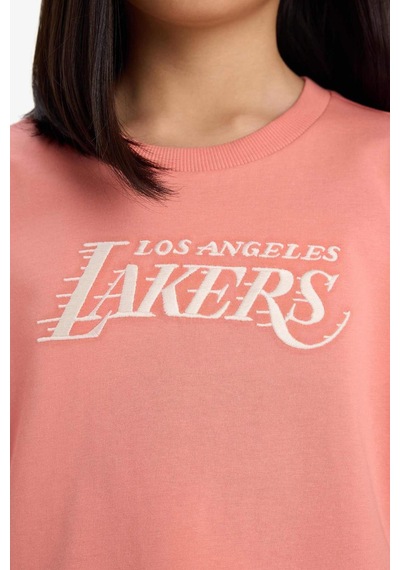 Defacto Kız Çocuk Nba Los Angeles Lakers Loose Fit Bisiklet Yaka Kısa Kollu Tişört E7633a825hsog606 Turuncu