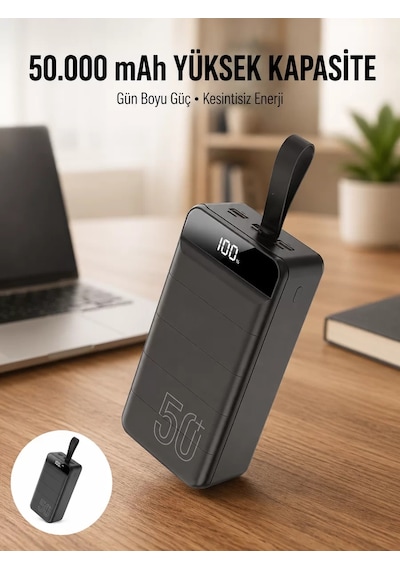 Hepsi Hızlı Taşınabilir 50.000 Mah Powerbank Led Ekran Android Ve İos Uyumlu Yeni Nesil Najmaddin Diğer