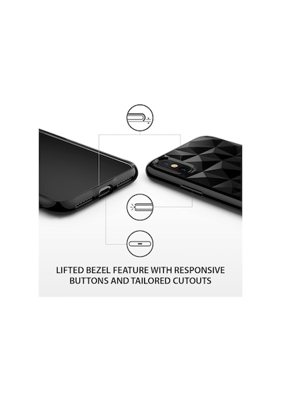 Ringke Air Prism 3d Elmas Yansıması Apple Uyumlu iPhone X İle Kılıf Ink Black