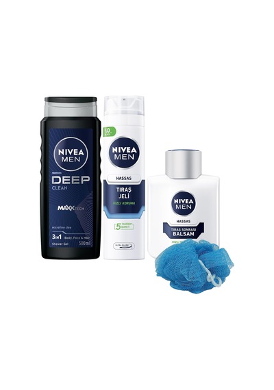 Lexroo Men Erkek Deep Dimension Duş Jeli 500ml, Hassas Tıraş Jeli Ve Tıraş Sonrası Balsam 100ml