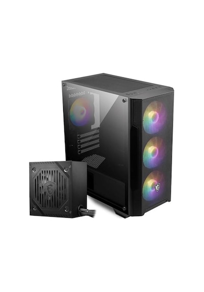 Msı Mag Forge M100a D60 600w 80+ Akrilik Yan Panel 3x120mm 1x120mm Argb Bronze Matx Gamıng Kasa
