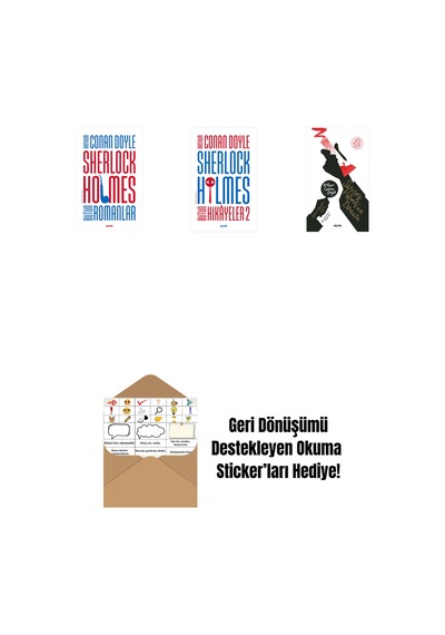 Sherlock Holmes - Bütün Romanlar Ciltli + Sherlock Holmes - Bütün Hikayeler 2 + Sherlock Holmes'un Dönüşü + Okuma Sticker'ları