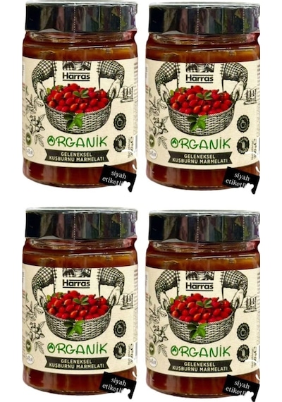 Organik Geleneksel Kuşburnu Marmelatı Glutensiz 4 Adet X 350 Gr 350 G