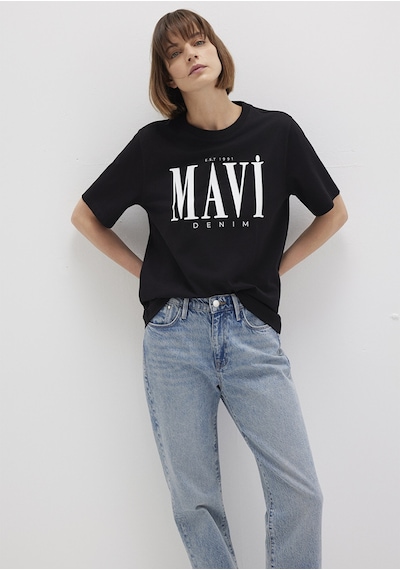 Mavi - Mavi Logo Baskılı Siyah Tişört 1611990-900 Siyah Mavi - Mavi Logo Baskılı Siyah Tişört 1611990-900 Siyah