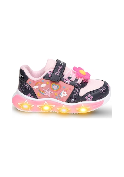 Kaptan Junior Kız Çocuk Işıklı Spor Sneaker Yürüyüş Ayakkabı Ptjck 700 Siyah