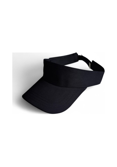 Eleven Markets Unisex Uv Koruyucu Vizör Kasket Siperlik Tenis Gabardin Şapka Beyaz Siyah