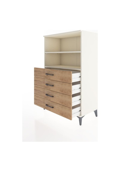Hyperion Dolap 2 Raflı 4 Çekmeceli 88x44x134 Aytaşı-çam Aytaşı