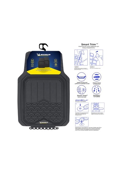Michelin Mc34594 Tüm Araçlara Uyumlu 2 Parça Üniversal 3d Havuzlu Oto Paspas Açık Bej