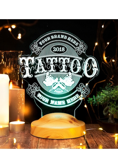 Tattoo, Dövme Severlere Hediye, Dövmeci Hediyesi, Tattoo Artistlerine Hediye Led Lamba