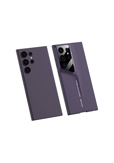 Galaxy Uyumlu S23 Ultra Kılıf Ultra İnce Kamera Korumalı Sert Rubber Zore Procase Kapak-mor Mor